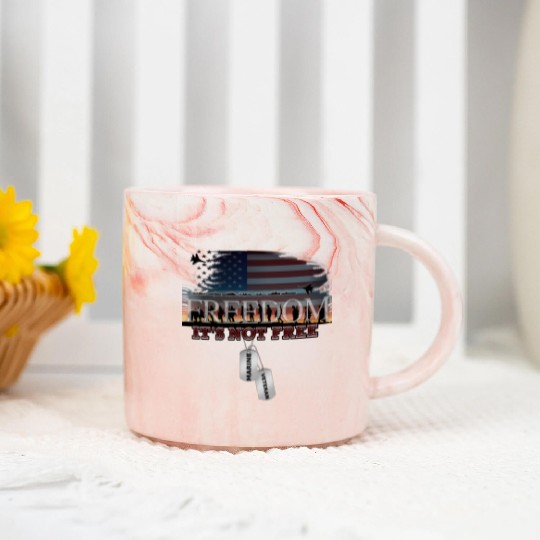 Marine Veteran Freedom Isn't Free Marble Mugs