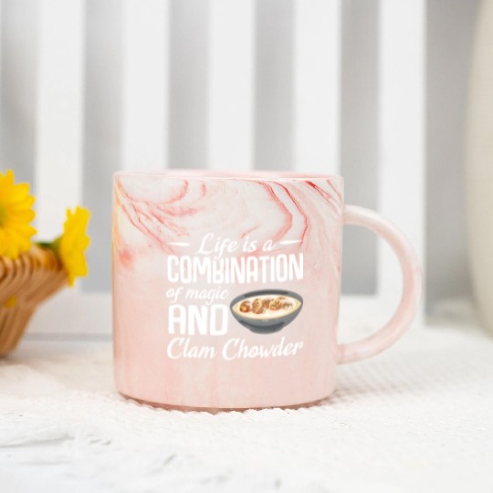 Life is a combination of magic and Clam Chowder Marble Mugs