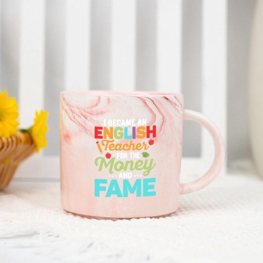 I Became An English Teacher Grammar Language Marble Mugs