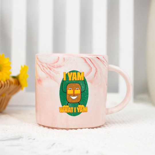 I yam what I yam Marble Mugs