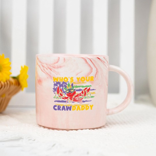 Crawfish Daddy Festival Parade Mardi Gras 2023 Marble Mugs