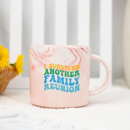 I survived Another Family Reunion Family Gathering Marble Mugs