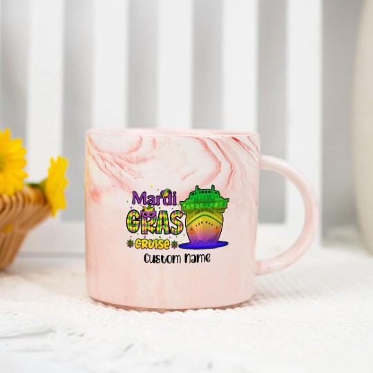 Mardi Gras Cruise Mardi Gras Carnival Trip Funny Marble Mugs