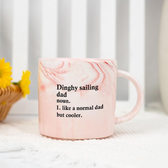 Dinghy Sailing Dad Funny Sailor Definition Marble Mugs