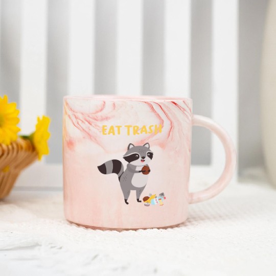 Eat Trash Raccoon Children Marble Mugs