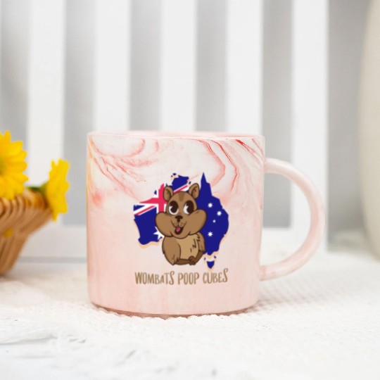 Wombats Poop Cubes For A Wombat Lover Marble Mugs