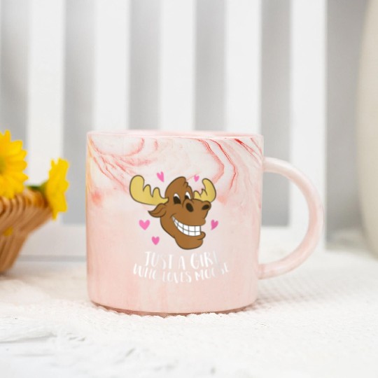 Funny Just A Teacher Who Loves Moose Marble Mugs