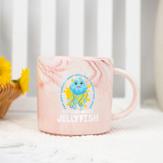 Nothings Beats Jellyfish Marble Mugs