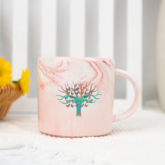 Butterfly Tree Beautiful Animal Butterflies Tree Marble Mugs
