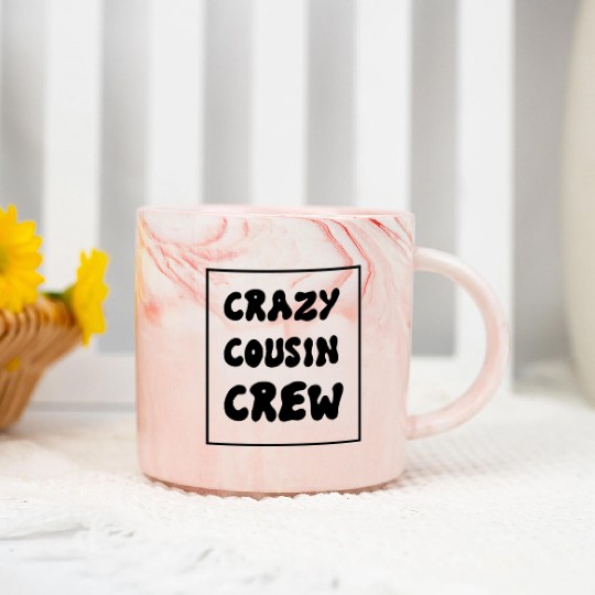 Crazy cousin crew Marble Mugs