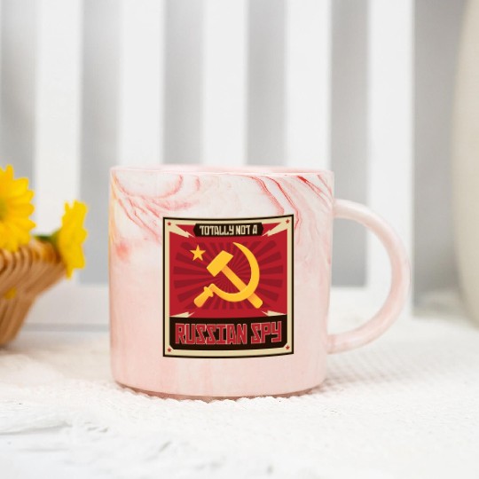 Funny Russian Spy USSR Soviet Union Russia Hammer Marble Mugs