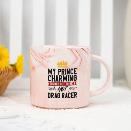 Drag Racing Race Car Girlfriend Marble Mugs