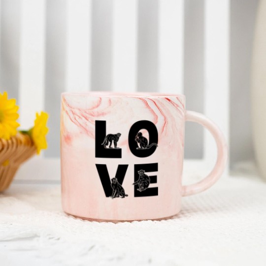 Monkey LOVE Orangutan Monkeys - Cute Monkeys Marble Mugs