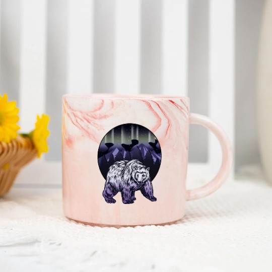 Alaska Gift USA Natur Bär Denali Grizzly Wald Marble Mugs