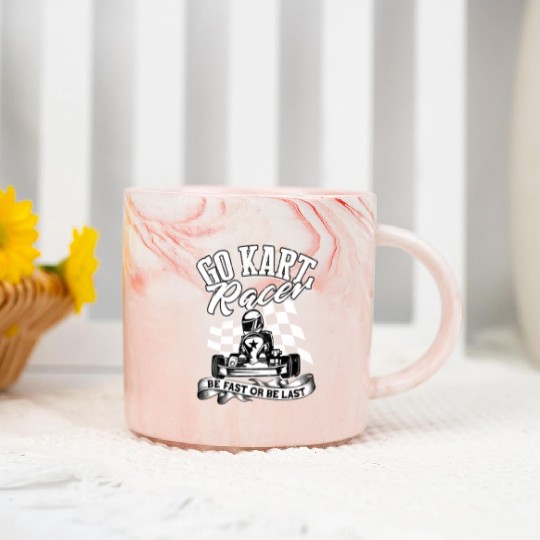 Go Kart Racer Pit Crew Car Racing Karting Marble Mugs
