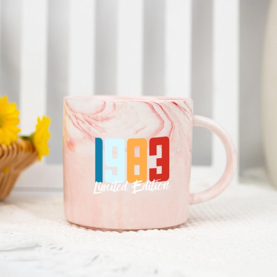 40 Years Vintage 1983 Retro 40th Birthday Marble Mugs