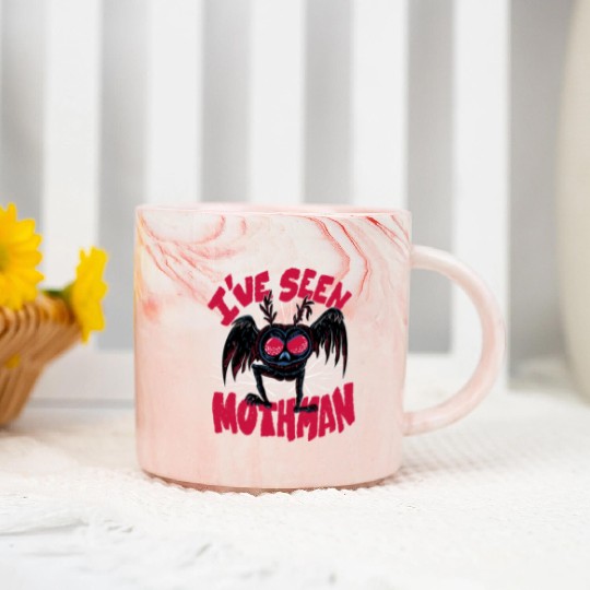 I have seen mothman I have seen mothman inspiratio Marble Mugs