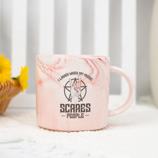 I laugh when my Music scares People Heavy Metal Marble Mugs