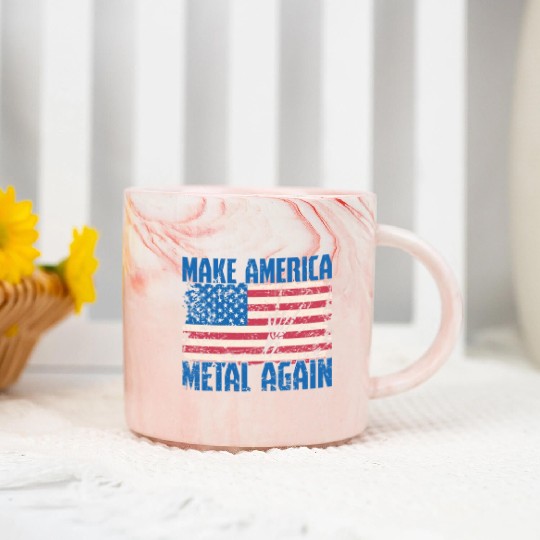 Make America Metal again Heavy Metal Music Marble Mugs