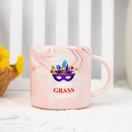 Mardi grass Carnival Marble Mugs