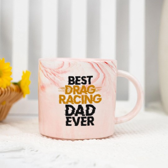 Drag Racing Race Car Dad Vintage Marble Mugs