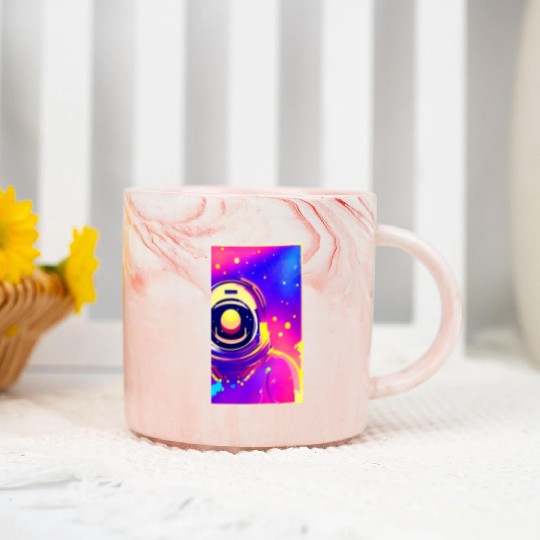 Astronaut neon colors Marble Mugs