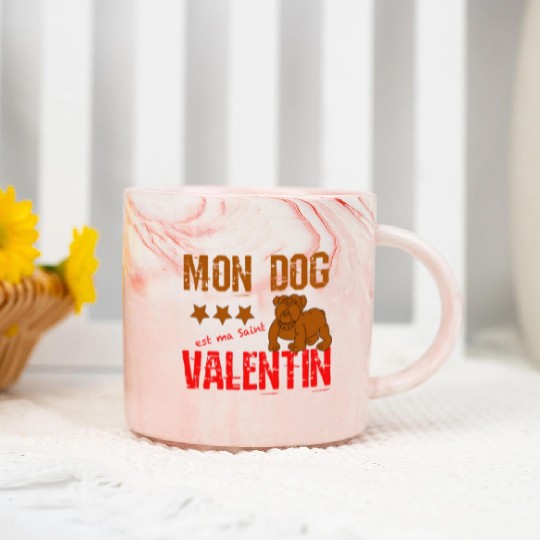 Copy of Copy of my dog is my valentine day 2022776 Marble Mugs