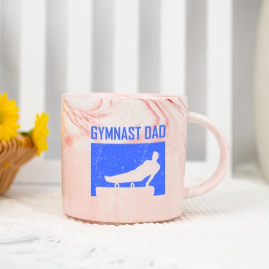 Gymnast Dad Sports Gymnasts Lover Gymnastics Marble Mugs