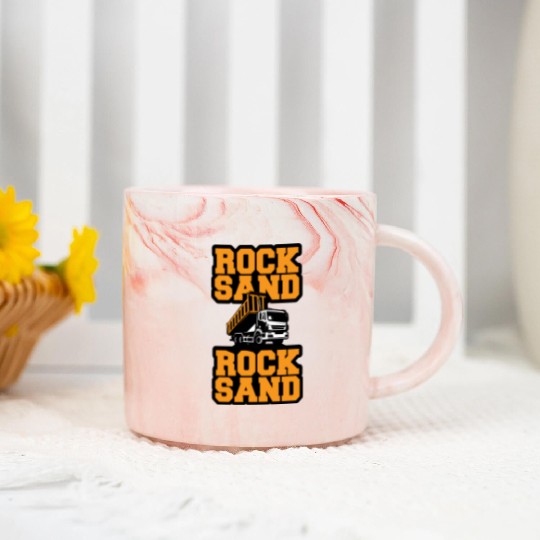Rock Sand Dump Truck Marble Mugs