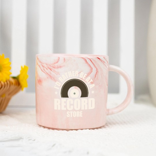 I'd Rather Be At A Record Store Audiophile Vinyl Marble Mugs