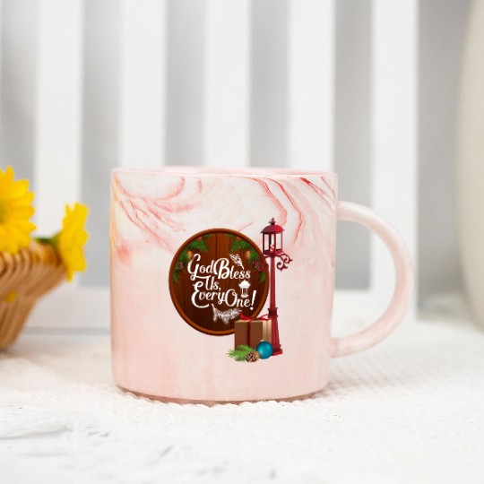 A Christmas Carol Charles Dickens God Bless Us Eve Marble Mugs