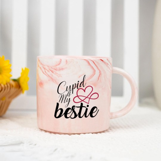 Cupid is my bestie gift for valentine cupid lovers Marble Mugs