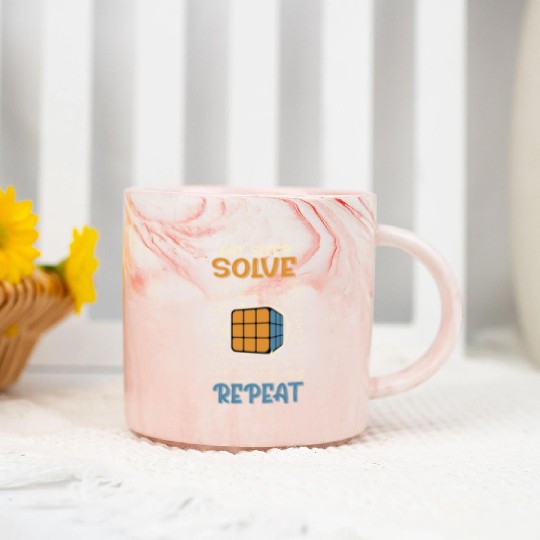 Eat Sleep Solve Repeat Math Speed Cubing Genie Marble Mugs