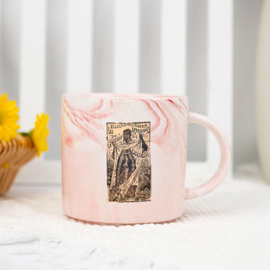 St Juan Diego Our Lady of Guadalupe Vintage Mary C Marble Mugs