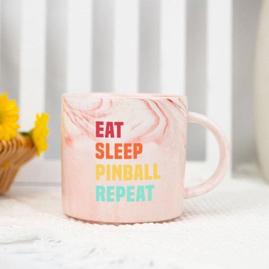 Eat Sleep Pinball Repeat - for Pinball lover Marble Mugs