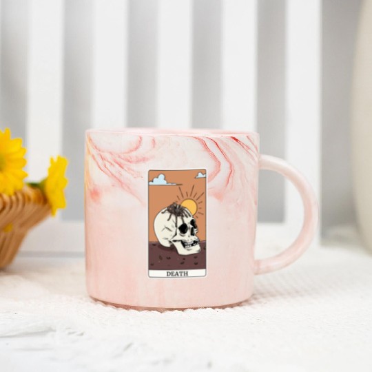 Spider Tarantula Tarot Card "Death" for a Tarot Marble Mugs