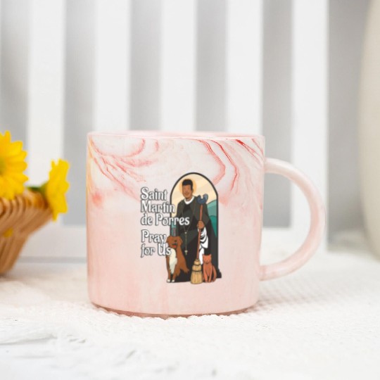 St Martin de Porres African American Black Saints Marble Mugs