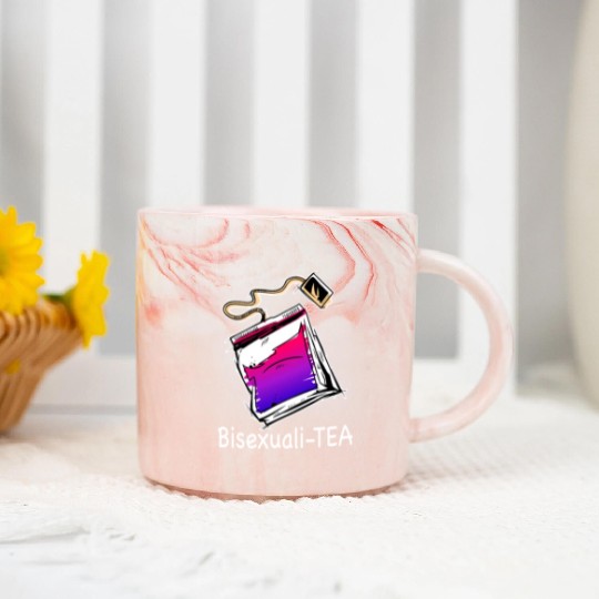 Bisexualitea Funny Bisexual Tea Bag Bi Pride Color Marble Mugs
