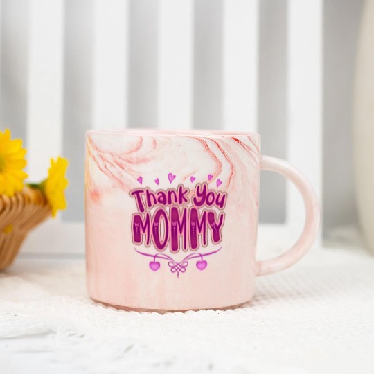 Thank You Mommy Marble Mugs