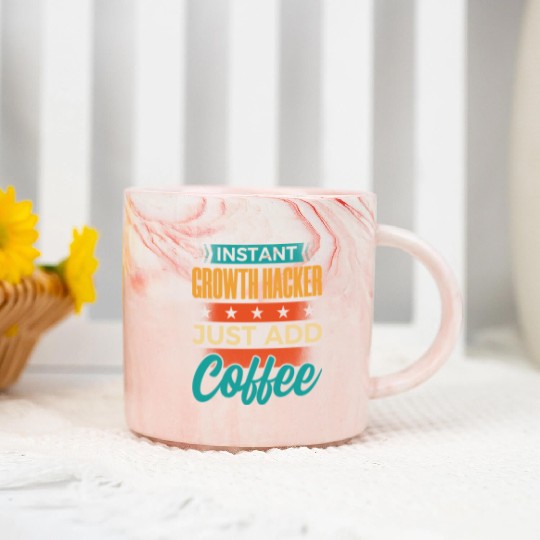 Instant Growth Hacker Just Add Coffee Marble Mugs