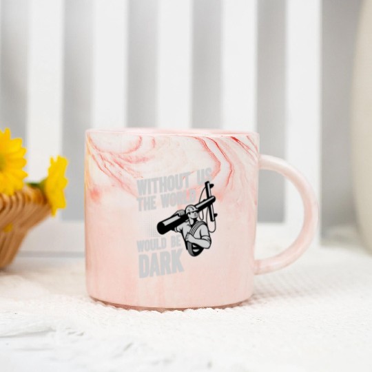 Funny Electrical Lineman Saying Thank A Lineman Marble Mugs