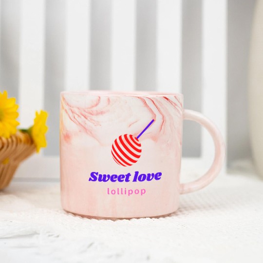 Sweet love -lollipop Marble Mugs