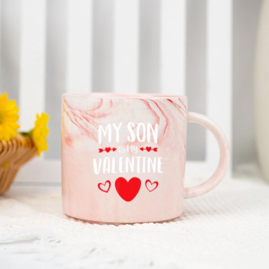 My Son Is My Valentine Marble Mugs Mom Dad Valentin