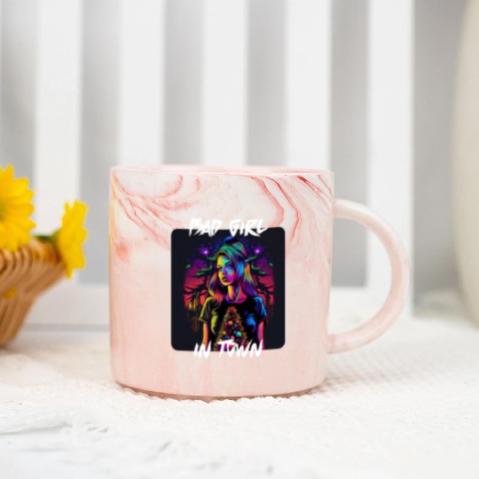 Bad girl in Town 4 Marble Mugs
