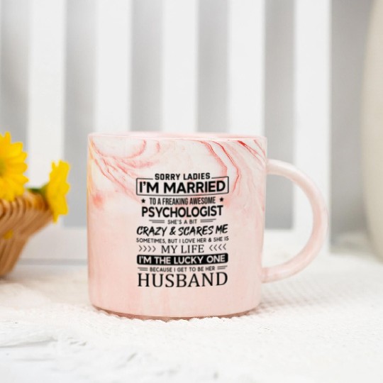 Psychologist Funny Saying For Husband Marble Mugs