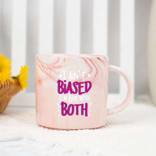 I Ain't Biased Funny Bi Bisexual Pride Marble Mugs