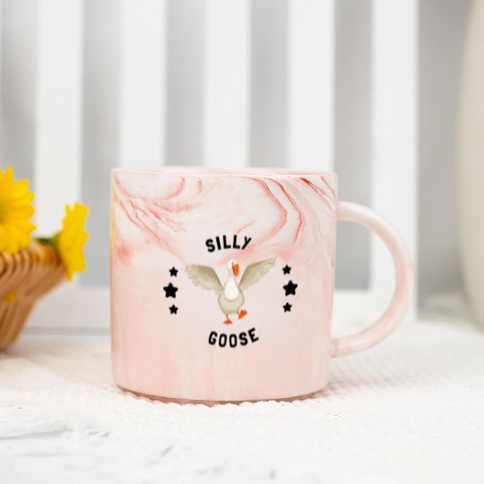 silly goose Marble Mugs