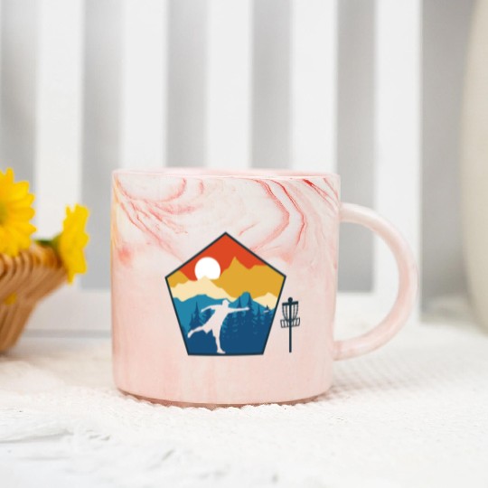 Disc Golf Disc Golfing Ultimate Frisbee Natur Marble Mugs