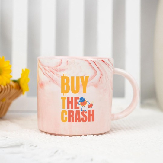 BTC Buy The Crash Crypto Bitcoin Marble Mugs