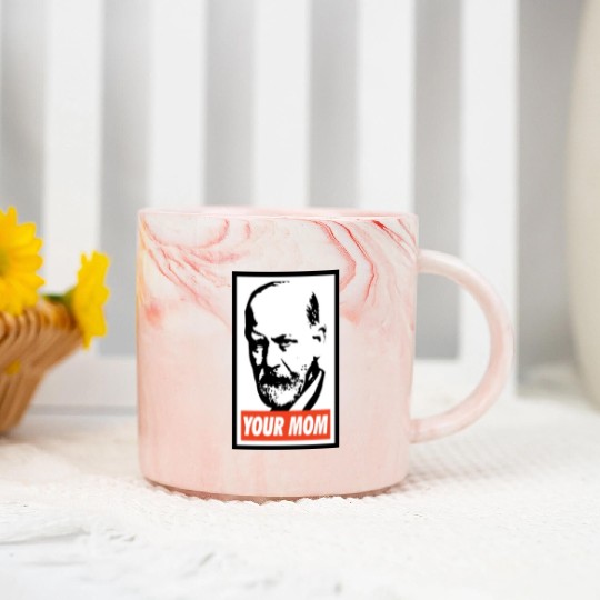 Sigmund Freud Your Mom Marble Mugs
